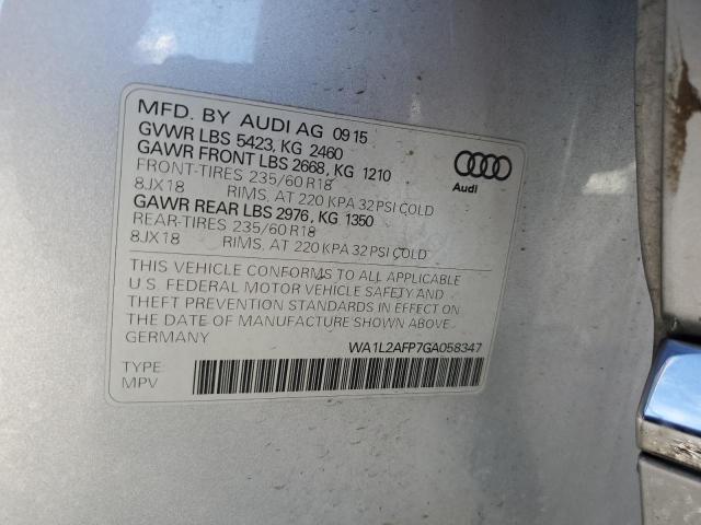 2016 AUDI Q5 PREMIUM - WA1L2AFP7GA058347