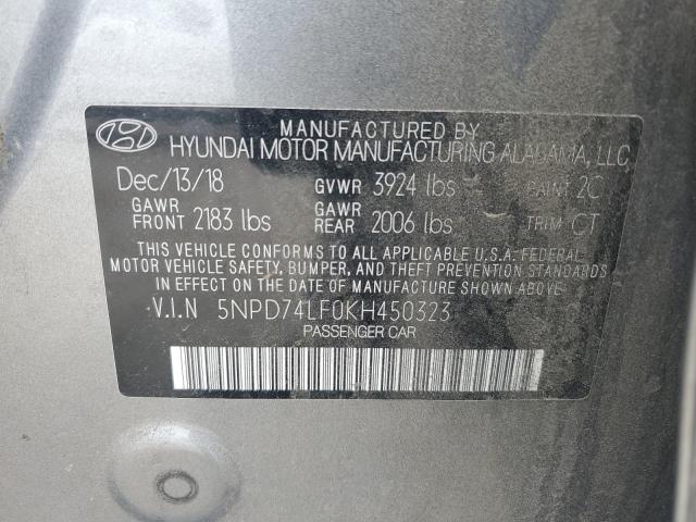 2019 HYUNDAI ELANTRA SE - 5NPD74LF0KH450323