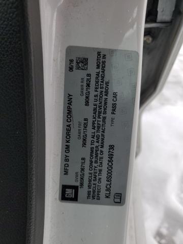 2016 CHEVROLET SPARK EV 2 KL8CL6S00GC649738