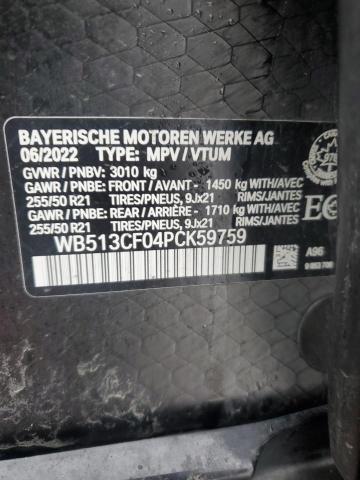 2023 BMW IX XDRIVE4 WB513CF04PCK59759