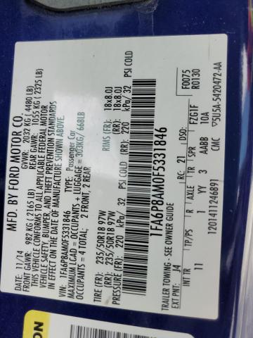 2015 FORD MUSTANG - 1FA6P8AM0F5331846