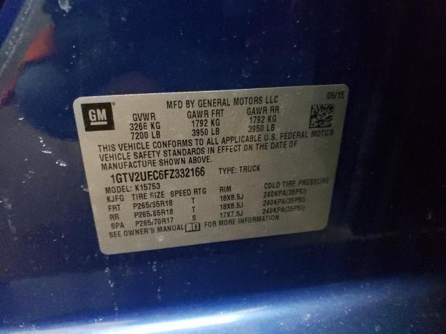 2015 GMC SIERRA 150 1GTV2UEC6FZ332166