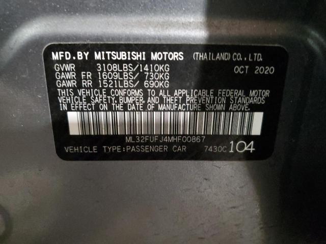 2021 MITSUBISHI MIRAGE G4 - ML32FUFJ4MHF00867