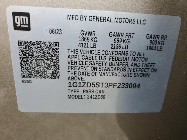 2023 CHEVROLET MALIBU LT - 1G1ZD5ST3PF233094