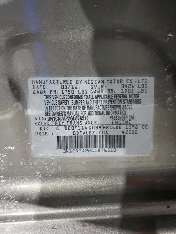 2016 NISSAN VERSA S - 3N1CN7AP2GL876510