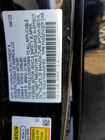 2022 HONDA ACCORD SPO 1HGCV1F34NA081805