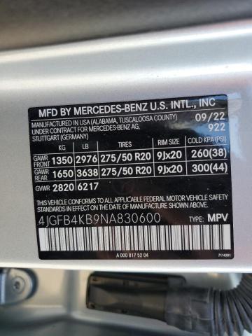 2022 MERCEDES-BENZ GLE 350 4M 4JGFB4KB9NA830600