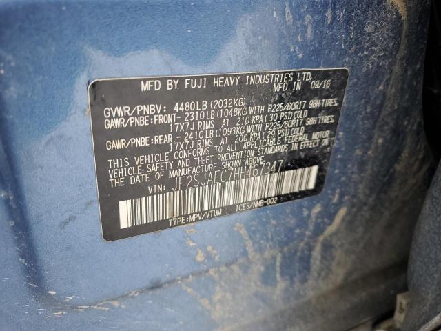 2017 SUBARU FORESTER 2 - JF2SJAEC7HH467347