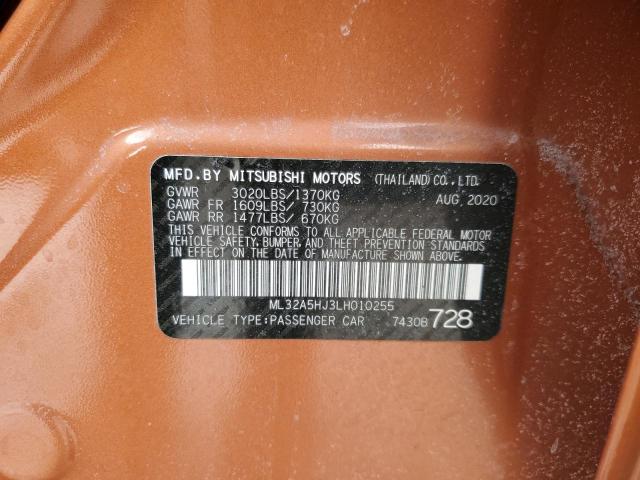 2020 MITSUBISHI MIRAGE LE ML32A5HJ3LH010255