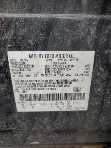 2016 LINCOLN MKX SELECT 2LMTJ8KR4GBL67836