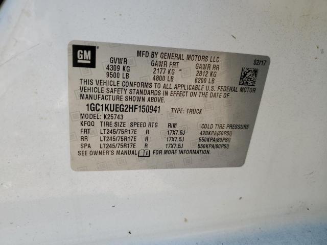 2017 CHEVROLET .CK2500 1GC1KUEG2HF150941