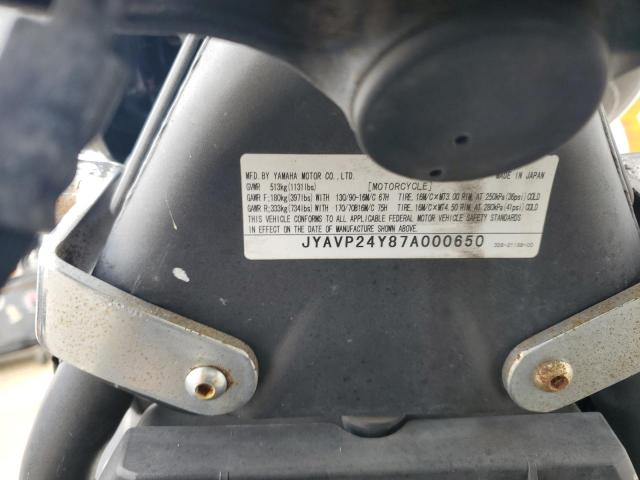 2007 YAMAHA XVS1300 A JYAVP24Y87A000650