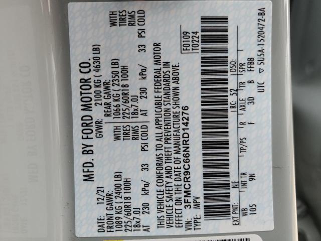 2022 FORD BRONCO SPO - 3FMCR9C66NRD14276