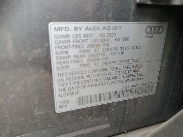2018 AUDI Q7 PREMIUM - WA1LHAF70JD014744