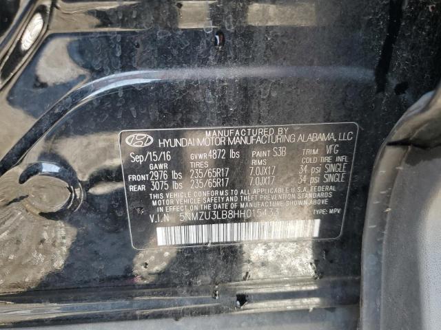 2017 HYUNDAI SANTA FE S 5NMZU3LB8HH015433