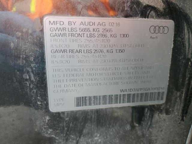 2016 AUDI Q5 PREMIUM - WA1D7AFP1GA100890