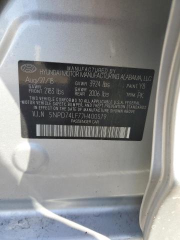 2018 HYUNDAI ELANTRA SE 5NPD74LF7JH400579