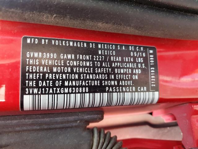 2016 VOLKSWAGEN BEETLE SE 3VWJ17ATXGM630888