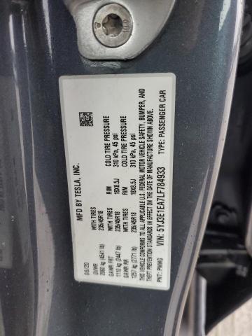 2020 TESLA MODEL 3 - 5YJ3E1EA7LF784933