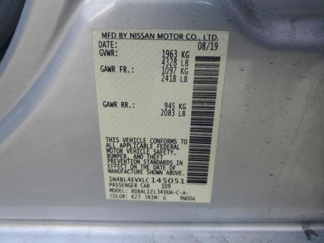 2020 NISSAN ALTIMA SL - 1N4BL4EVXLC145051