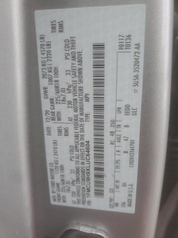 2020 FORD ESCAPE SEL - 1FMCU9H9XLUC64604