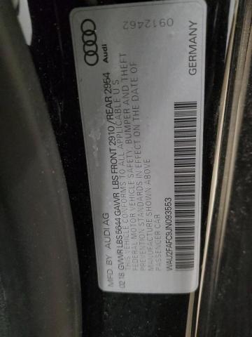 2018 AUDI S7 PRESTIG WAU2FAFC9JN093553