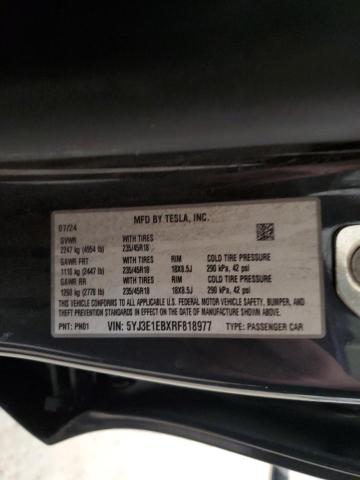 2024 TESLA MODEL 3 - 5YJ3E1EBXRF818977
