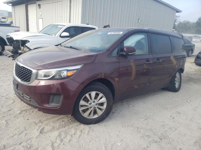 KIA SEDONA LX 2016 burgundy  gas KNDMB5C18G6145257 photo #1