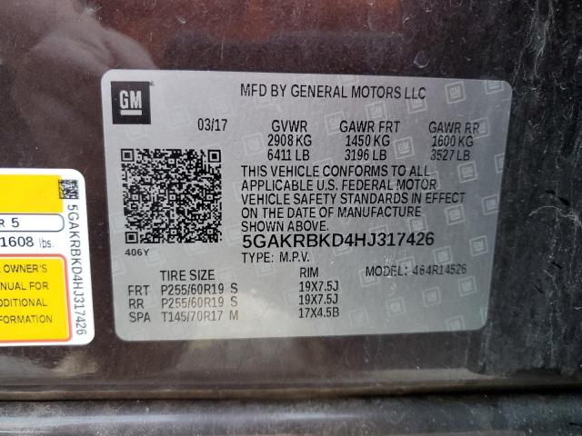 2017 BUICK ENCLAVE - 5GAKRBKD4HJ317426