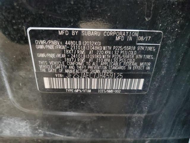 2018 SUBARU FORESTER 2 - JF2SJAEC7JH459125