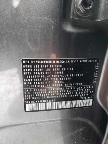 2019 VOLKSWAGEN TIGUAN S - 3VV1B7AX6KM013890