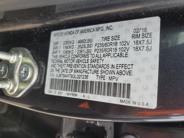 2016 ACURA RDX ADVANC 5J8TB4H79GL027238