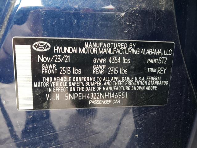 2022 HYUNDAI SONATA LIM - 5NPEH4J22NH146951