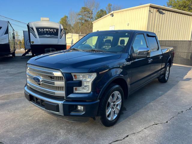 FORD F150 SUPER 2015 blue crew pic gas 1FTEW1CG0FFC02684 photo #1