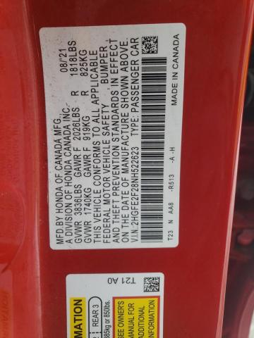 2022 HONDA CIVIC LX - 2HGFE2F28NH522623