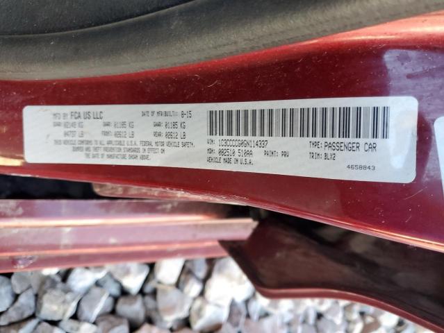 2016 CHRYSLER 200 C 1C3CCCCG0GN114337