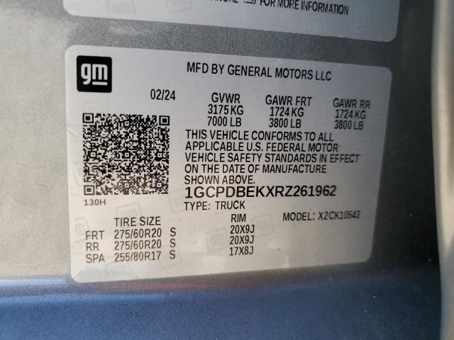 2024 CHEVROLET SILVERADO - 1GCPDBEKXRZ261962