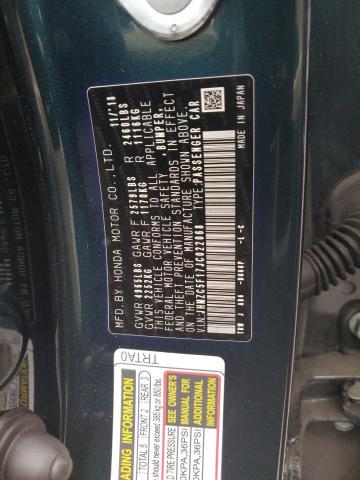 2018 HONDA CLARITY JHMZC5F17JC022068