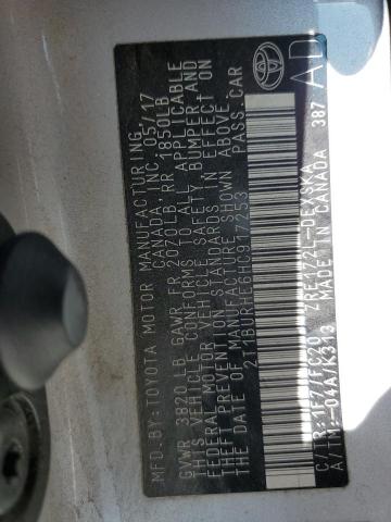 2017 TOYOTA COROLLA L - 2T1BURHE6HC917253