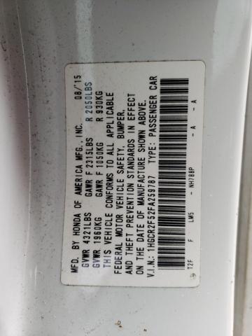 2015 HONDA ACCORD SPO 1HGCR2F52FA259787