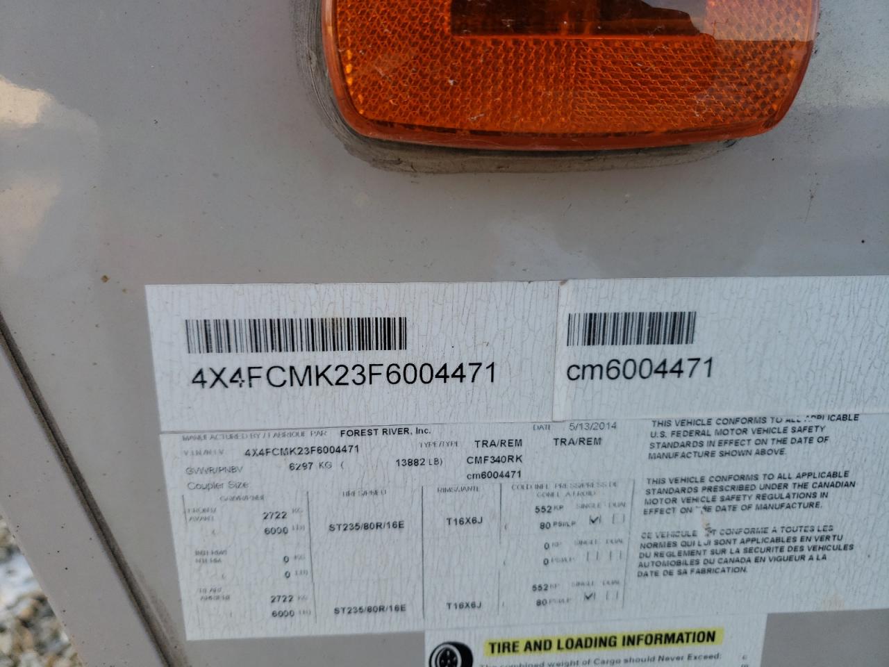 Lot #3266744374 2015 COLU TRAILER