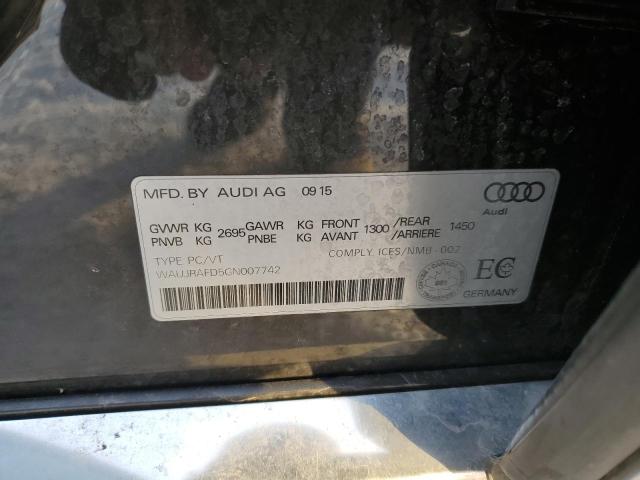 2016 AUDI A8 QUATTRO WAUJRAFD5GN007742
