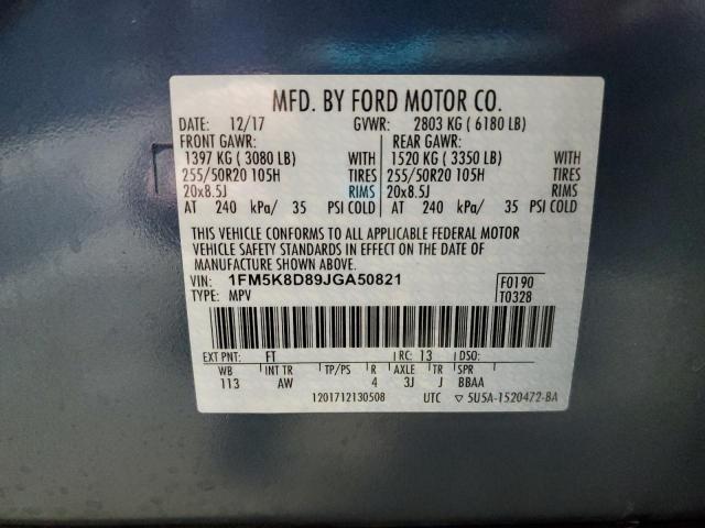 2018 FORD EXPLORER X - 1FM5K8D89JGA50821