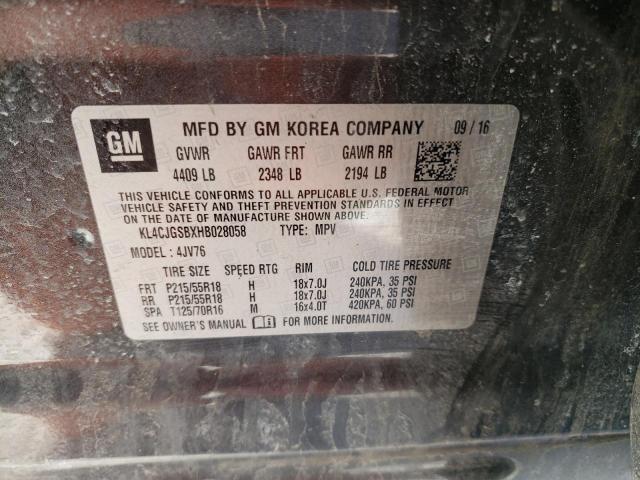 2017 BUICK ENCORE ESS KL4CJGSBXHB028058
