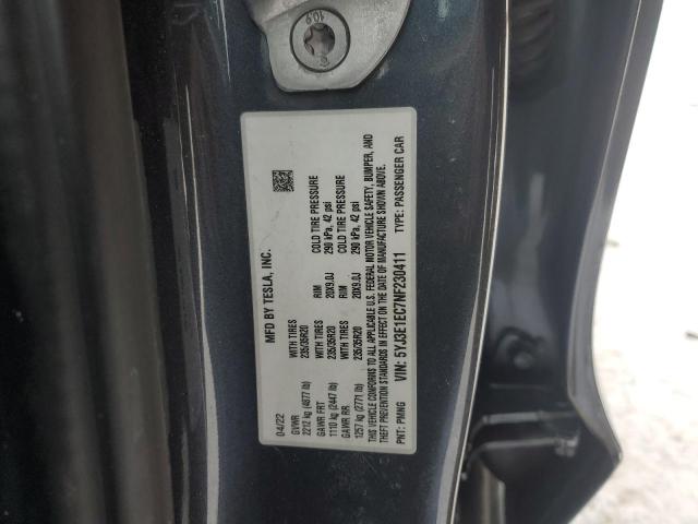 2022 TESLA MODEL 3 - 5YJ3E1EC7NF230411