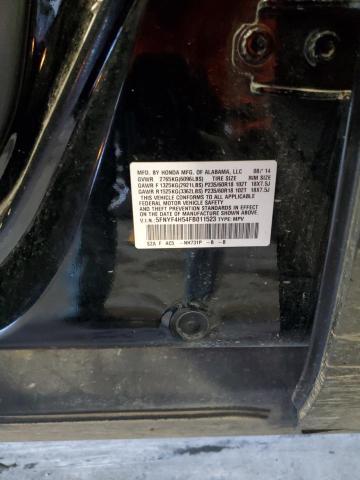2015 HONDA PILOT 4X4 5FNYF4H54FB011523