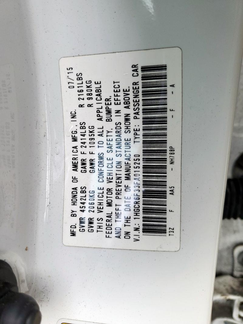 2015 HONDA ACCORD HYB - 1HGCR6F33FA015250