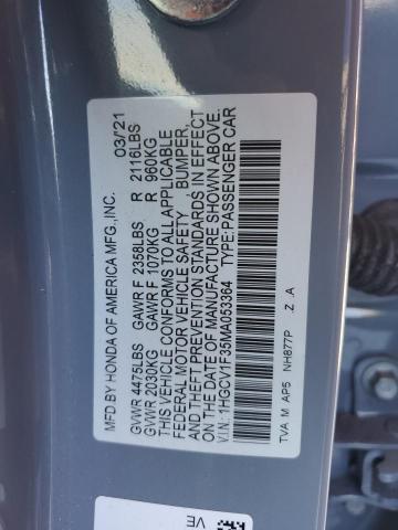 2021 HONDA ACCORD SPO - 1HGCV1F35MA053364