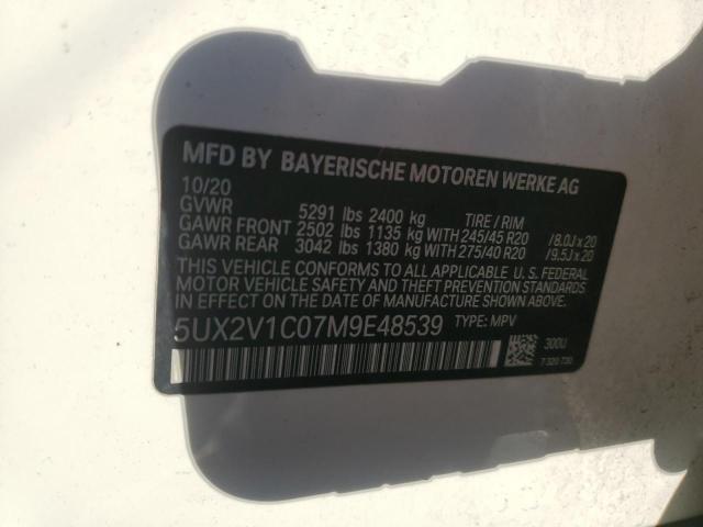 2021 BMW X4 XDRIVE3 - 5UX2V1C07M9E48539