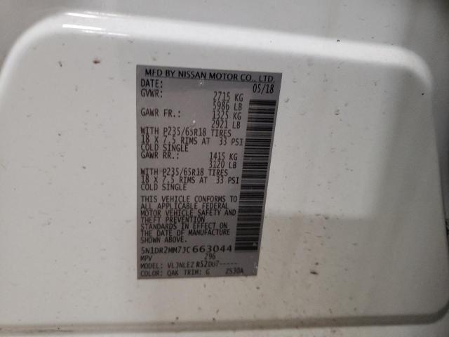 2018 NISSAN PATHFINDER - 5N1DR2MM7JC663044